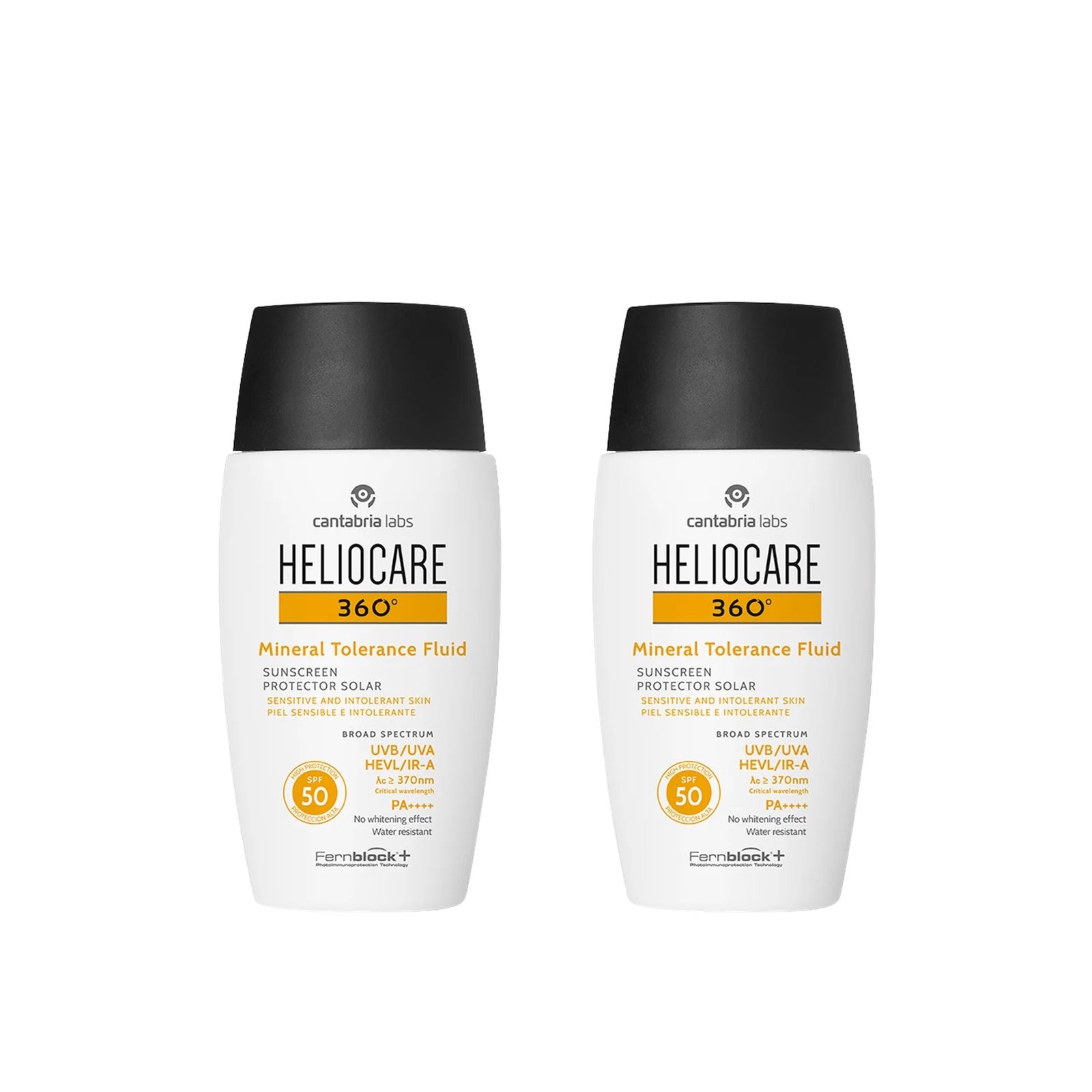 Heliocare 360 Mineral Tolerance Fluid SPF50 50ml x2